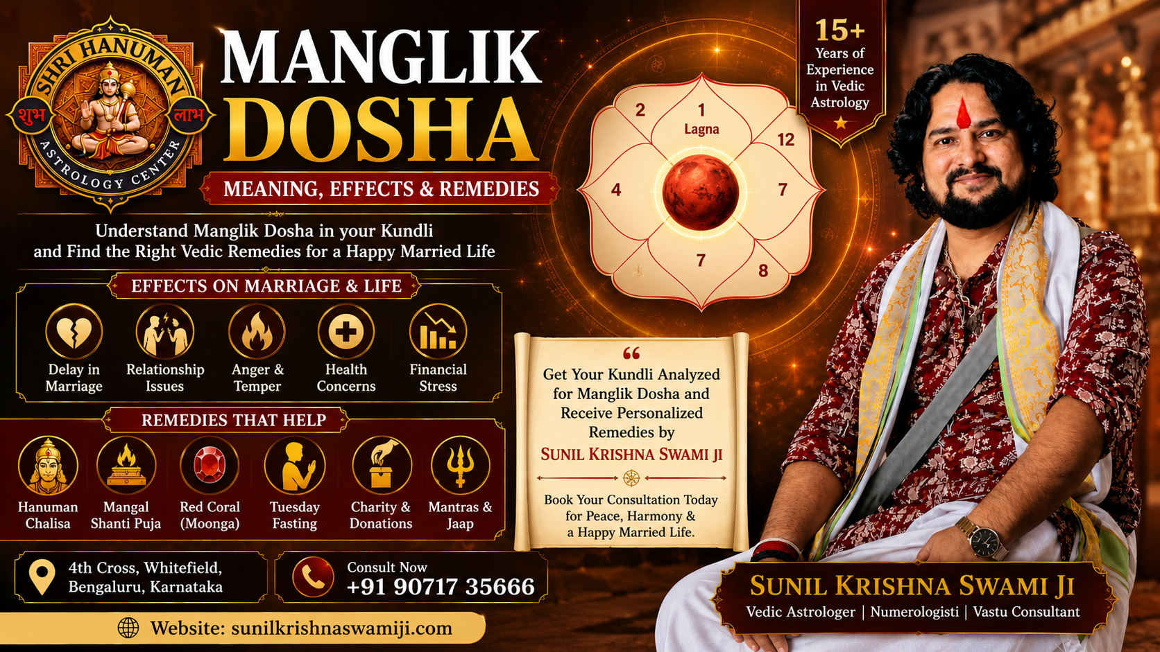 Manglik Dosha (Mangal Dosha): Meaning, Effects and Remedies